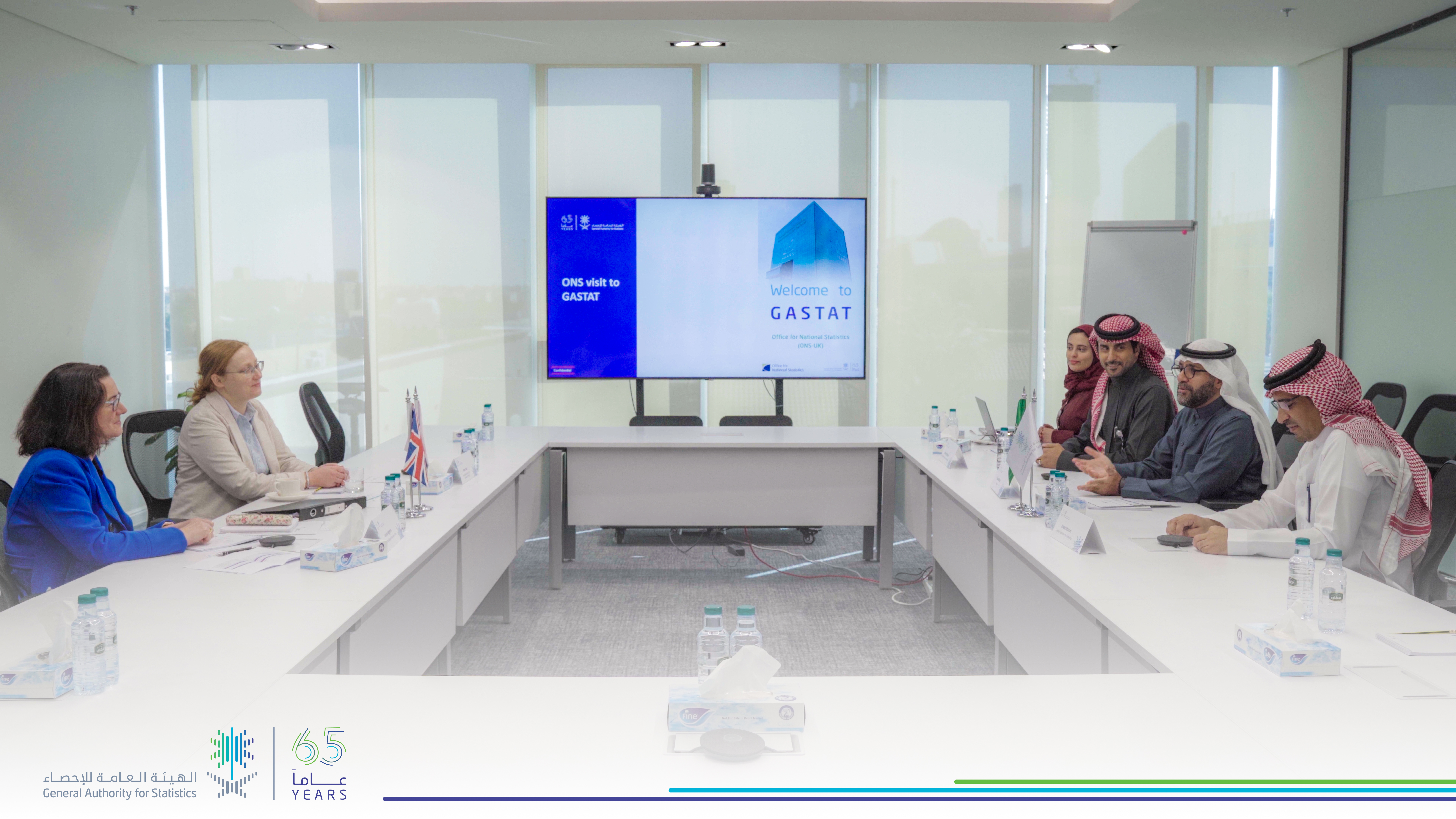 GASTAT President receives a delegation from the UK Office for National Statistics to enhance statistical cooperation